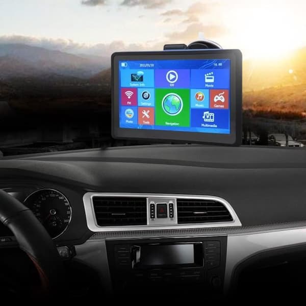 7-tommer bil-GPS med 8 GB ROM, Bluetooth-navigation, gratis kort og 30 sprog - CeriseFRANCE
