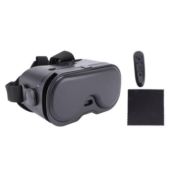 VR-headset – 120° justerbar FOV, anti-blåt lys – Bluetooth-controller – iPhone/Android – Sort
