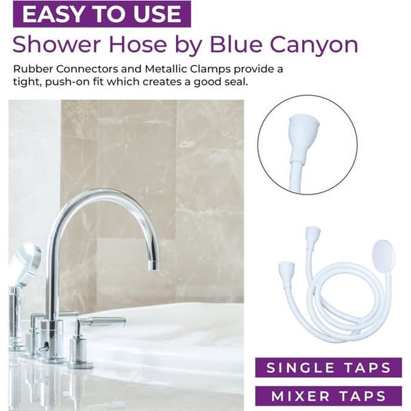 Blue Canyon Vector Dobbel Hånddusj | Baderomstilbehør | Premium Dusjtilbehør | Trykk-for-å-feste