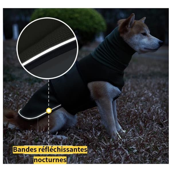 Komfortabel hundejakke - varm vinterbomullsjakke - reflekterende design - egnet for ulike hunderaser M