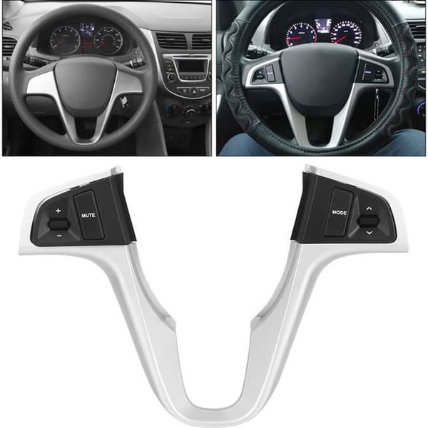 Rattknapper – Hyundai Accent RB 2011-2017 blå krom bakgrunnsbelysning