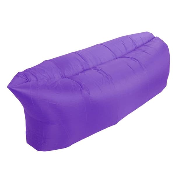 Sammenklappelig oppustelig sofa – 3-sekunders oppustning, ergonomisk design – vandtæt – til camping, strand, pool – lilla