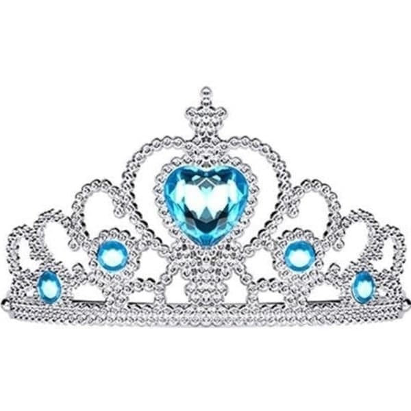 Elsa Prinsessklänning + Tiara/Fläta/Handskar 150cl