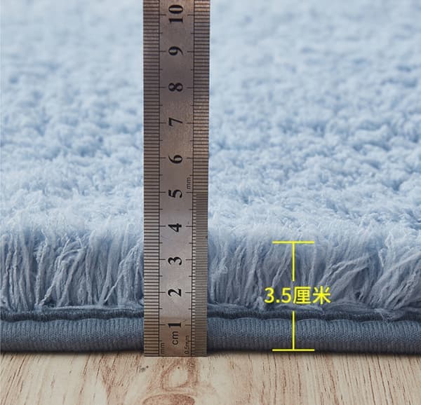 Rund beige badematte ? 60 cm (Lys kamel), ensfarget myk lammeull
