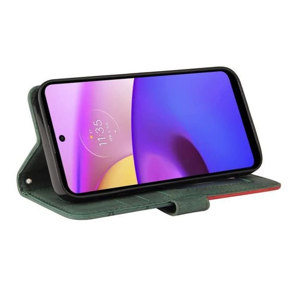 Motorola Moto E20 E30 E40 Plånboksfodral Fodral för Motorola Moto E20 E30 E40 Skyddsfodral Grön