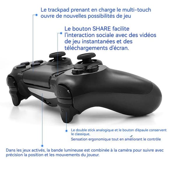 PS4 Bluetooth-kontroll – trådlös – precisa joysticks – optimerad upplevelse – VIDEOSPELKONTROLL