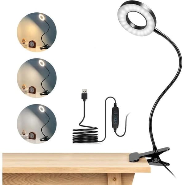 Forstørrelseslampe - 5X - Dimbar - 3 Fargemoduser - USB Oppladbar