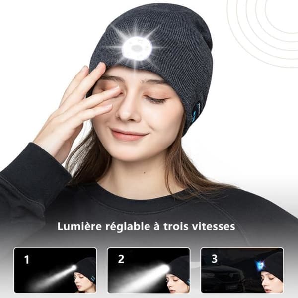 Leytn® Bluetooth LED musse, trådløs musikkhatt for menn og kvinner