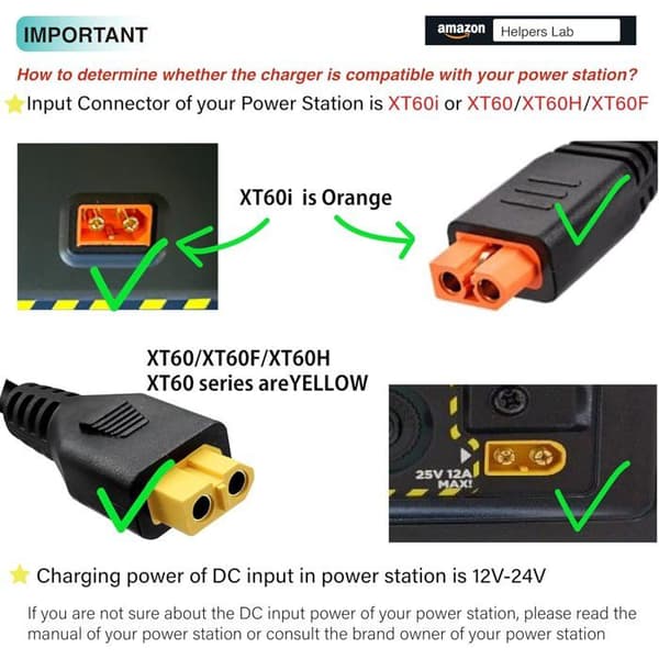 Cigarettænder til XT60 biloplader 12V 24V strømkabel til EcoFlow Delta River Bluetti EB55 Powerstation