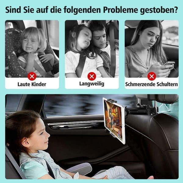 Bil tablet holder, udtrækkelig bil iPad holder, bilsæde tablet holder, egnet til iPad