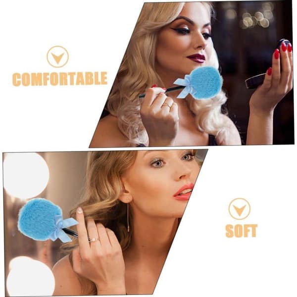 makeup puff, makeup sponge, compact powder case, makeup sponge, foundation sponge, blue plush toy