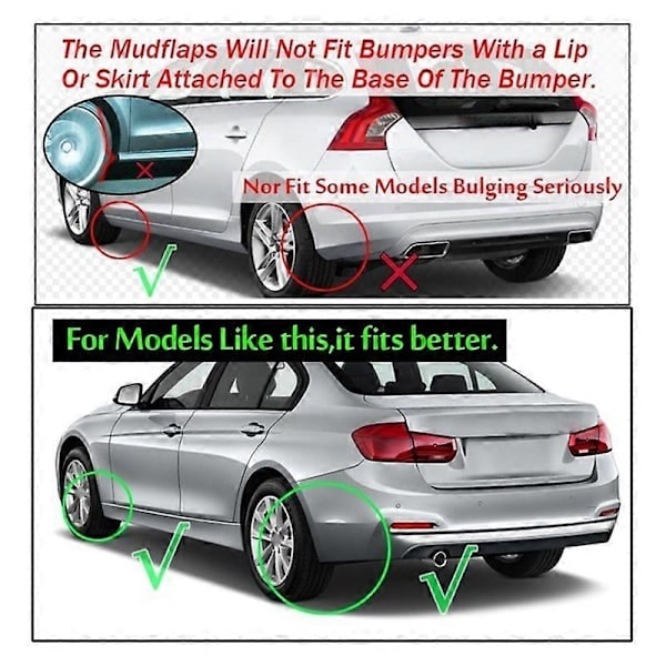 Stänkskydd Bil Mudflaps Stänkskärm För 3 5 7-serien E30 E46 E90 E91 E92 E93 E60 F10 F11 G30 E38 E65 F01