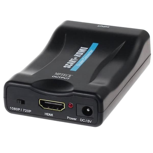 SCART-HDMI-muunnin - sovitin - 1080P HD - tukee useita formaatteja - musta