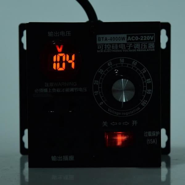 Spenningsregulator - SCR 220V - Variabel hastighetsdrift - Universalplugg - 2 års garanti
