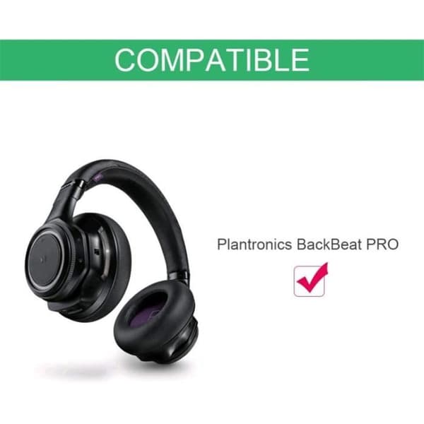 Ersättningsöronkuddar - Plantronics BackBeat Pro - Proteinläder - Minneskum - Brusreducerande