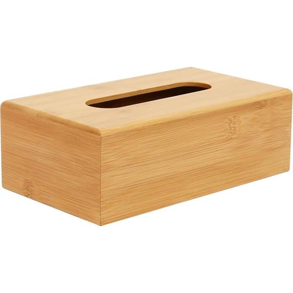 Rektangulær bambus tissueboks | Tissueholder | Tissues ikke inkluderet | H 8,5 x B 24 x D 12 cm |