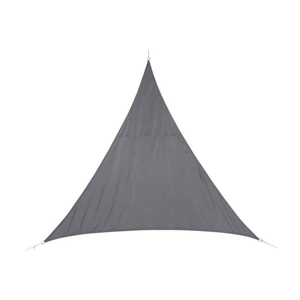 Trekantet \"Curacao\" solsejl, skifergrå, 2x2x2m, polyester - Hespéride