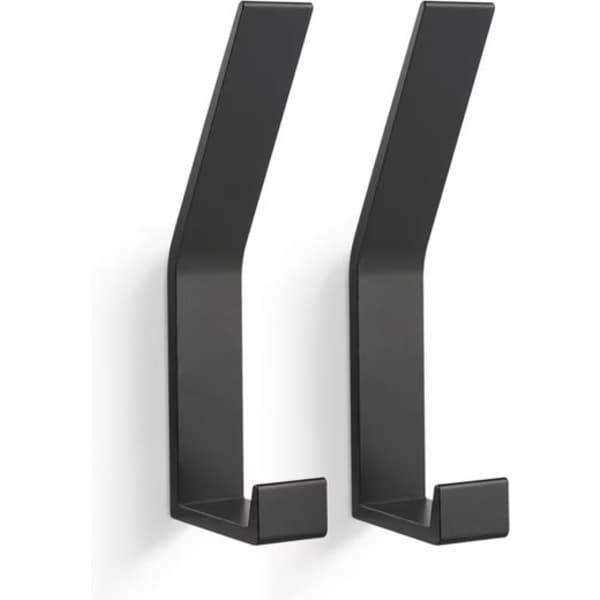 2/6-pakkauksen alumiiniset vaatekoukut, seinäkoukut - kaksoiskoukku seinäkiinnitykseen 2-pack