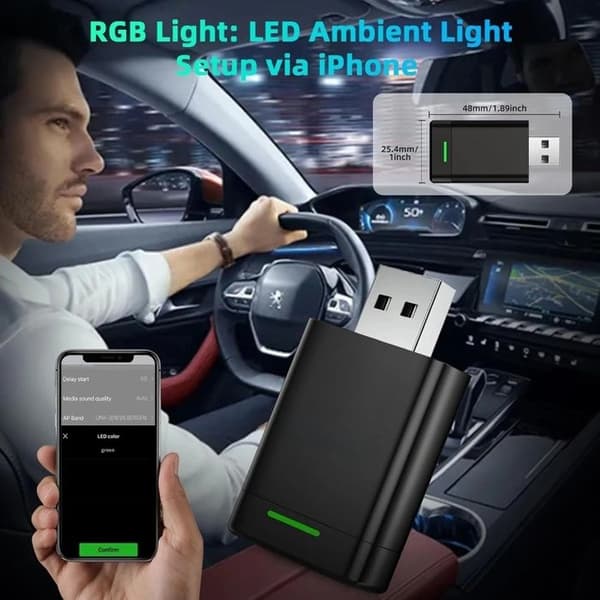 Langaton Carplay-sovitin - 2-in-1 - 5.8GHz WIFI - Plug & Play - Auton Play-dongle