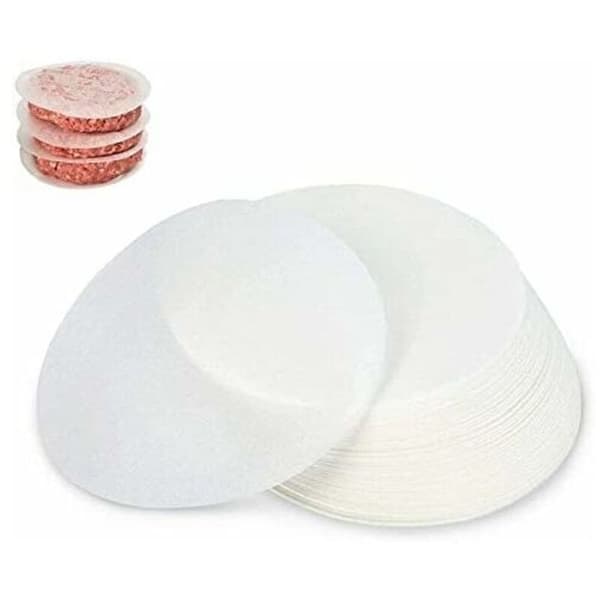 500 ark non-stick papir, 12,5 cm diameter, strimlet bøfpapir, burgerplade
