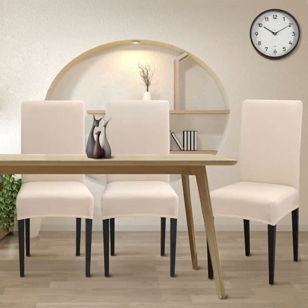 Stretch stolsöverdrag set om 4, universellt tvättbart modernt stolsöverdrag för matsal, 45x65cm