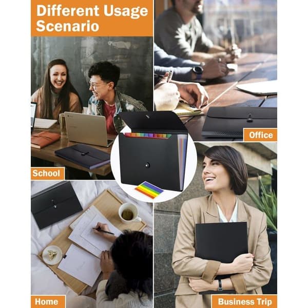 Utvidbar dokumentmappe med 13 rom, A4/Letter-format
