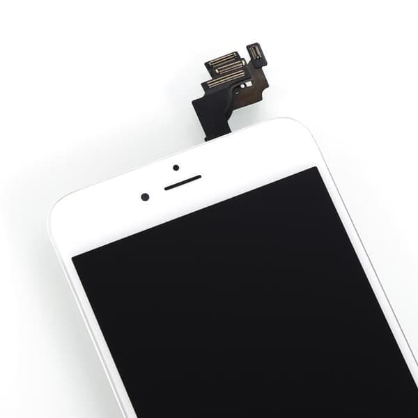 LCD-SKÆRMSSAMLING + Til IPHONE 6 Plus 5.5\" + TOUCHSKÆRM + HJEMMEKAMERA + HVID RAMME