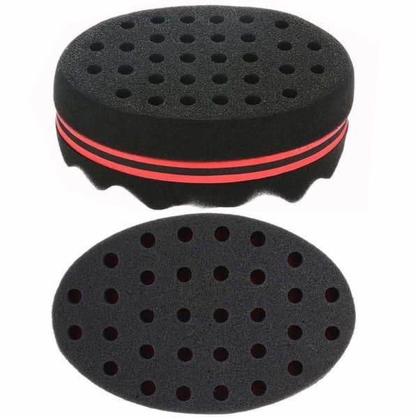 Svamp Hårborste, 2-pack Curl Sponge Magic Twist, Wave Barber Hårborste Svamp, Afro Curl Svamp, Dread Locking
