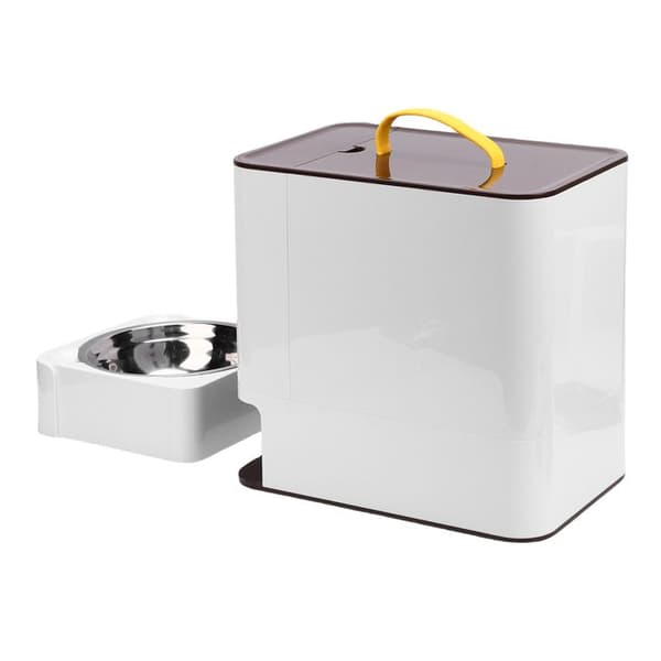 Foderautomat – Stor kapacitet 28 cm – Vattentät – Hem/resor – Mörkbrun