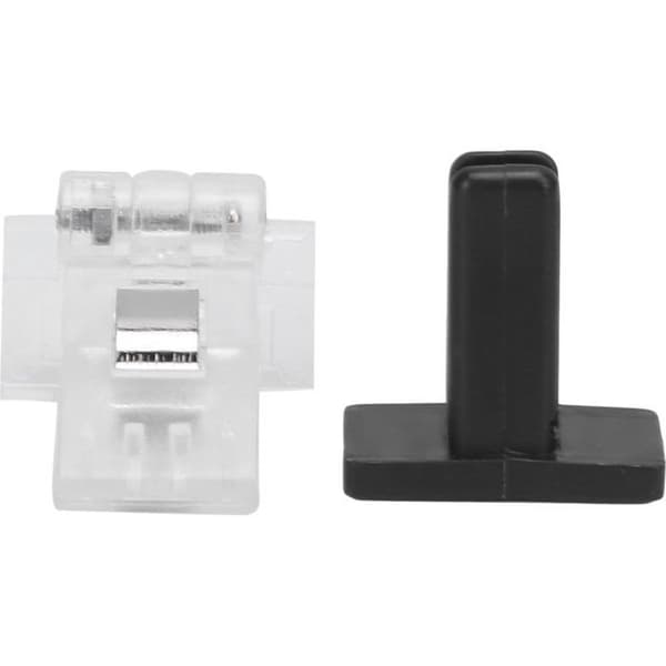 2-i-1 Biltermometer – Blåt Baggrundsbelyst LCD, Ur & Kalender – til Bilens Instrumentbræt – Sort