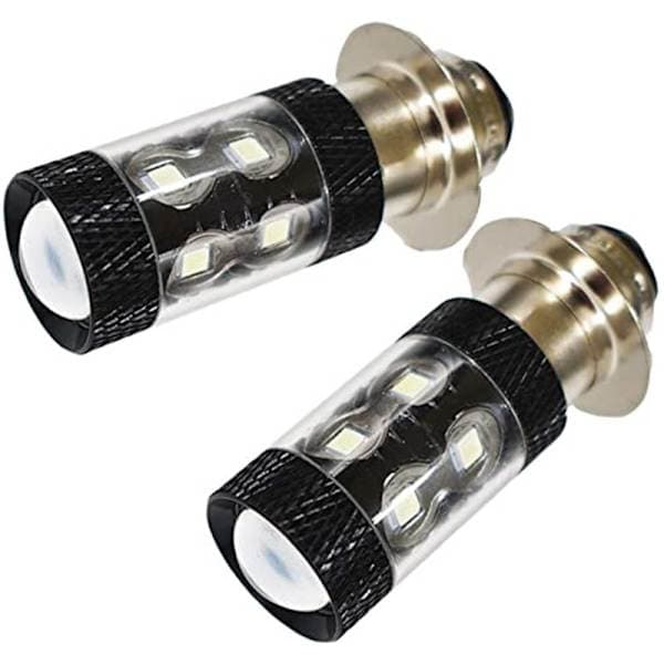 H6m LED-frontlyspærer for Yamaha ATV, hvitt lys