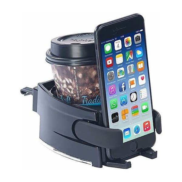Bil kopholder: 2-i-1 kopholder og smartphoneholder til luftventil