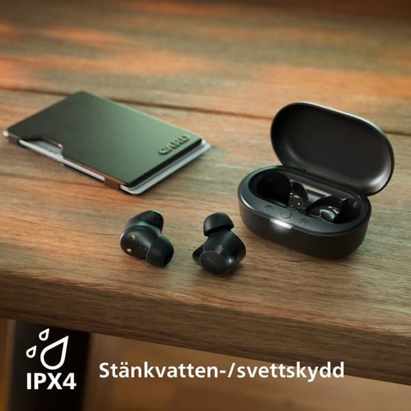 True Wireless Bluetooth In-Ear-hörlurar - Dynamisk bas, tydliga samtal och laddningsfodral i fickformat