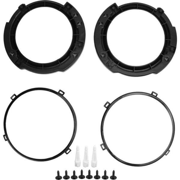 Forlygtering-sæt – ABS+Metal kompatibel med Jeep Wrangler JK 07-17 – Stabil montering – Sort 7 tommer