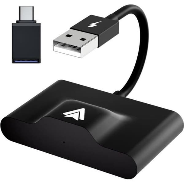 Trådløs Android Auto-adapter - Kabel til trådløs - Lavt strømforbrug - OTA-opgradering - Sort