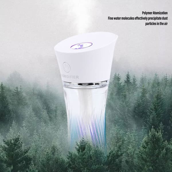 USB-luftfuktare – Liten kall dimma 250 ml – Kontor, sovrum, bil – Vit