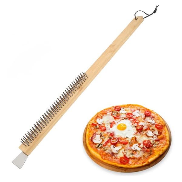 Vvikizy Pizzaborste, Pizzaugnborste med Hänghål, Köksbordsborste i Bambu