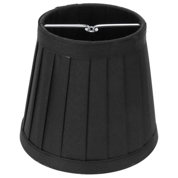 6-pack tyglampskärmar – PX122 – 6 delar modern design – för vardagsrum och sovrum – svart 11 cm