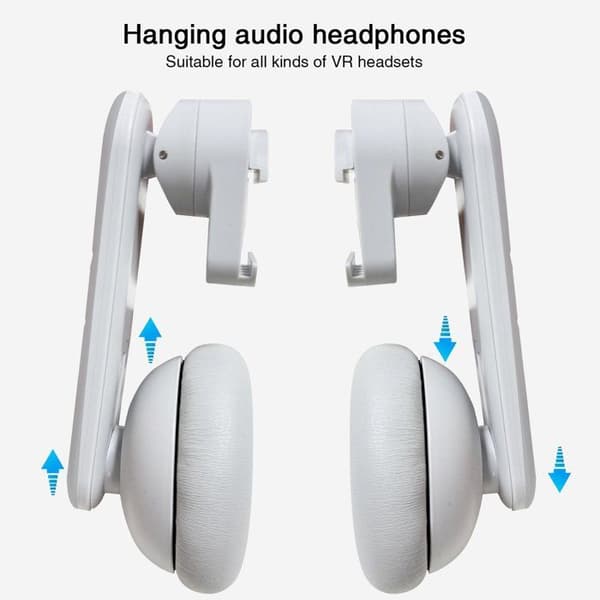 Komfortable og justerbare over-ear hovedtelefoner, kompatible med Meta Quest 3/2 VR-headset.