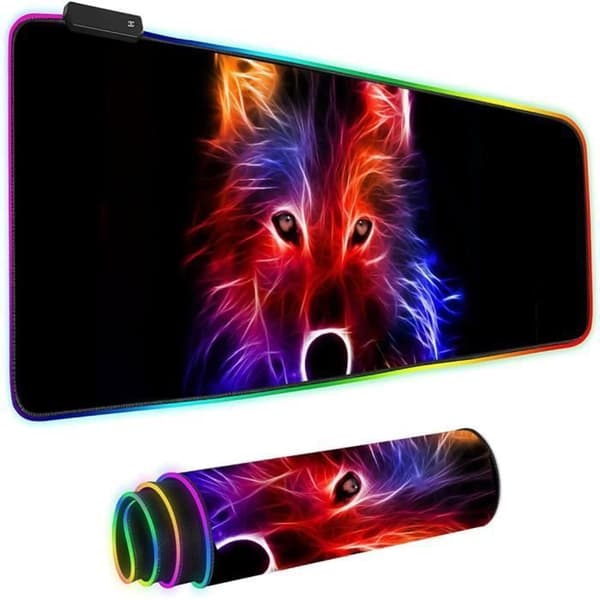 Gaming Musemåtte - RGB LED - 800x300mm - 10 Lyseffekter - USB