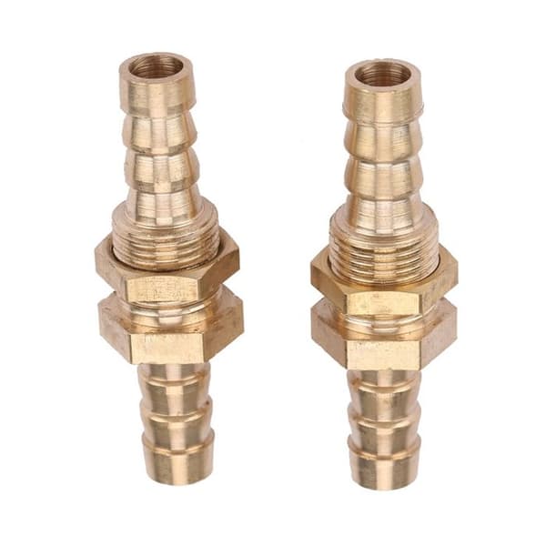 2 kpl messinkiliittimiä – 10 mm kaksoistulo – vuotamaton – CNC & DIY