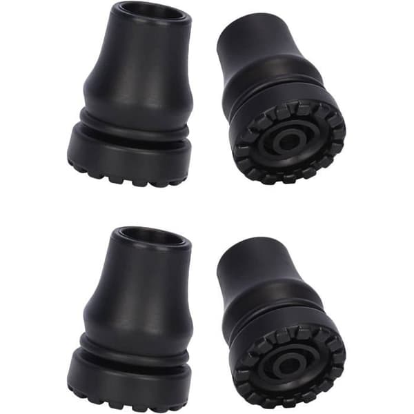 19 mm käppspetsar, 4-pack halkfria gummispetsar för standardkäppar med 19 mm diameter