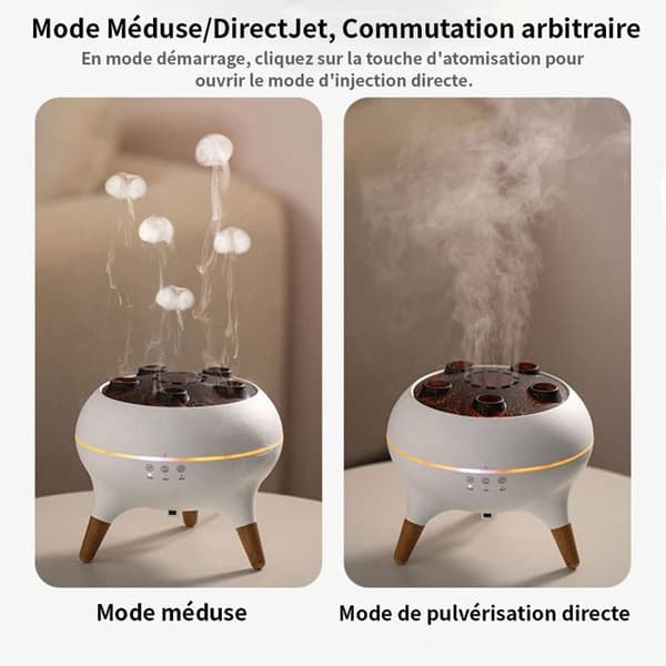 Manetformet aromadiffuser med luftfukter - Skrivebords-aromadiffuser - Oljediffuser