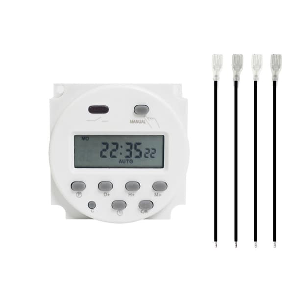 12V 16A Digital Timerstik, 16 Programmer, Vandtæt Hus, Digital LCD, Udendørs Timer