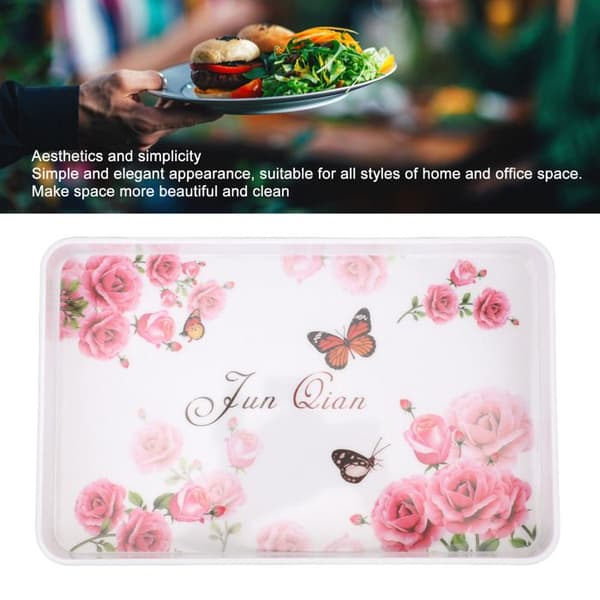 Stabelbart plastbrett – Rosa 30×19,5 cm – Snacks, frukt, frokost