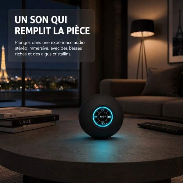 Mini Bluetooth-enhet 400mAh med LED-lys, mini Bluetooth-høyttaler, sprutsikker høyttaler (IPX4-klassifisering)