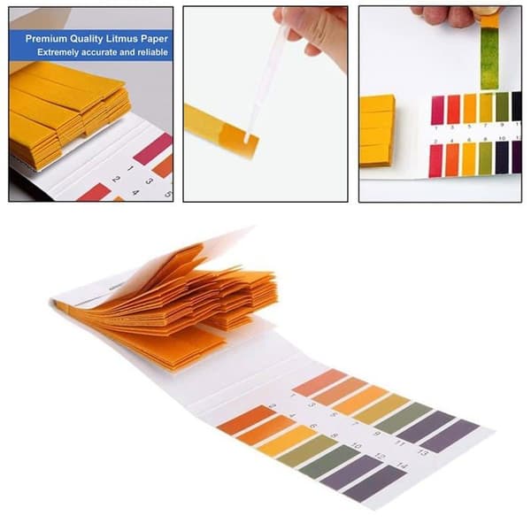 2-pack pH-testremsor – 160 remsor (pH 1–14) – Universellt pH-testpapper för pH-kontroll (förseglad förpackning)
