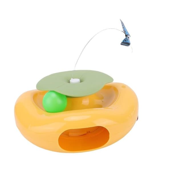 Interaktivt kattelegetøj – Auto-roterende + sommerfugl – underholdning – 22 cm