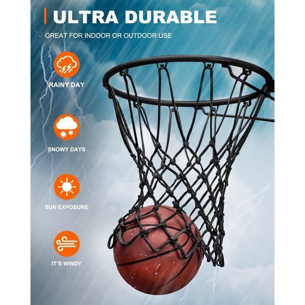 Höghållfast utbytesnät för basket, passar vanliga inomhus- och utomhuskorgar
