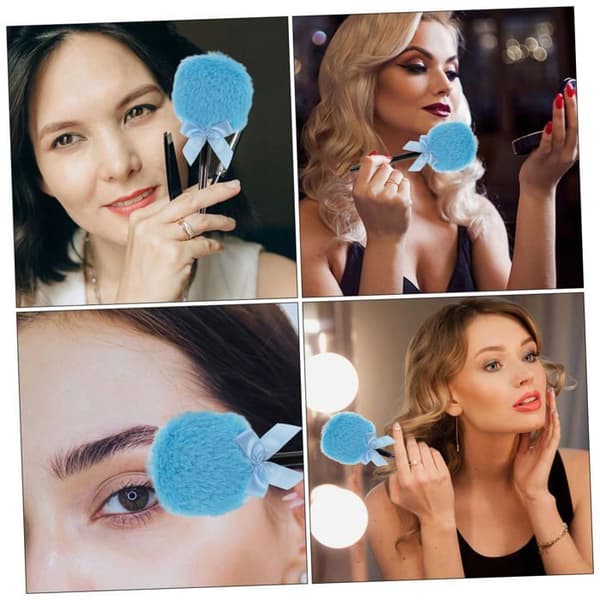 makeup puff, makeup sponge, compact powder case, makeup sponge, foundation sponge, blue plush toy